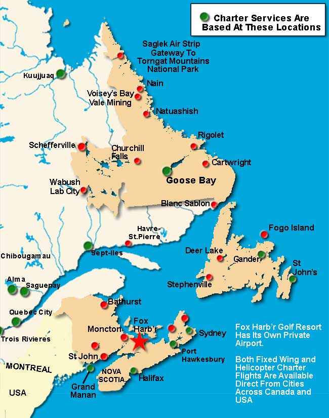 Charter Flights To Fox Harbour Nova Scotia /Charter Flight Network